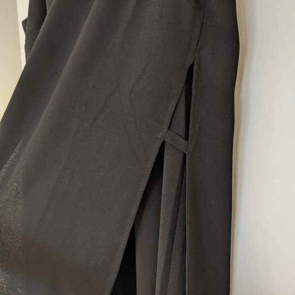 Black V Neck Sleeveless Zipper Paneled Dress Size 8 - Picture 5 of 11